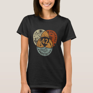 T-shirt Diagramme de Venn La Vie L'Univers et Tout 42