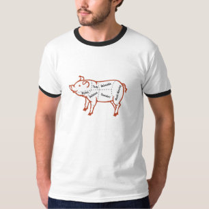 T-shirt Diagramme délicieux de porc