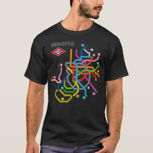 T-shirt Diagramme du métro de Madrid