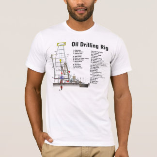 T-shirt Diagramme d'une tour de plate-forme de forage de