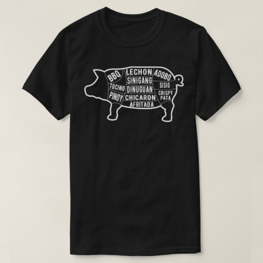 T-shirt Diagramme Filipino BBQ (Design devant)
