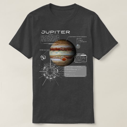 T-shirt Diagramme Jupiter (Design devant)