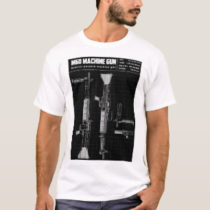 T-SHIRT DIAGRAMME M60 MACHINE GUN