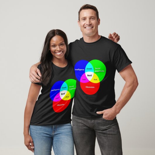 T-shirt Diagramme nerd de Venn T (Unisexe)