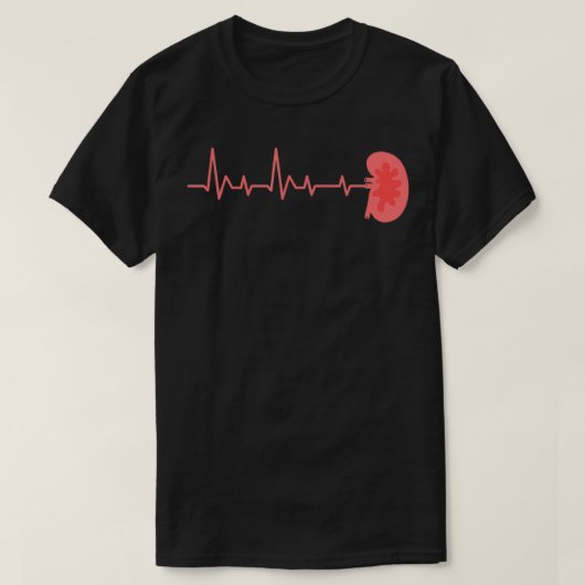 T-shirt Dialyse du rythme cardiaque du rein EKG Pulse (Design devant)