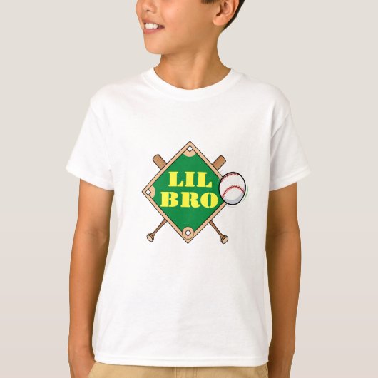 T-shirt Diamant de baseball Little Bro (Devant)