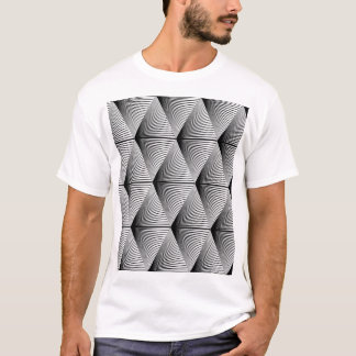 T-shirt Diamant Géométrique : Conception Vintage monochrom