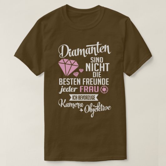 T-shirt Diamanten kamera objectivement blanc (Design devant)