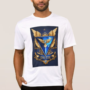 T-shirt Diamond Faith LLC : Elegant Wings, Sapphire & Gold