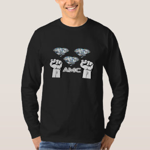 T-shirt Diamond Hands Amc - Rocket Vers La Lune