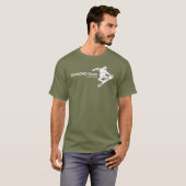 T-shirt Diamond Peak Lake Tahoe Snowboarder (Devant entier)