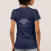T-shirt Diamonds Bride l'équipe Denim Navy Bachelorette (Dos)