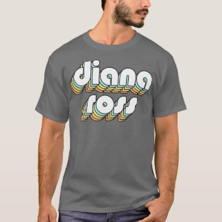 T-shirt Diana Ross Retro Typographie arc-en-ciel style déf