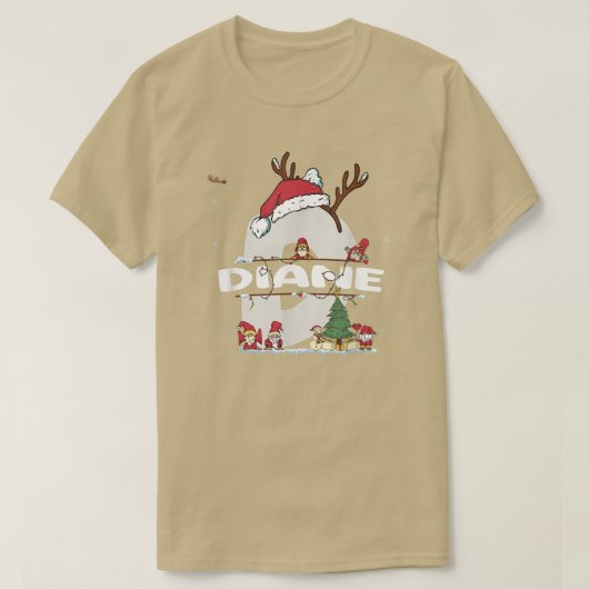 T-shirt Diane Christmas w Diane Name for funny Xmas (Design devant)