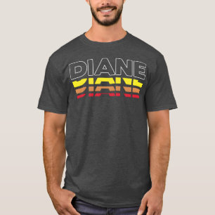 T-shirt Diane prénom drôle vintage coucher de soleil Diane