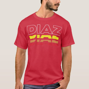 T-shirt Diaz Prénom Drôle Vintage Coucher de soleil Diaz v