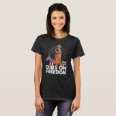 T-shirt Dibs on Freedom German shepherd 4th of July US Fla (Devant entier)