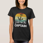 T-shirt Dibs On The Captain Captain Wife Summer Boat Vaca (Devant)