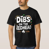 T-shirt Dibs On The Redhead Funny St Patrick's Day (Devant)