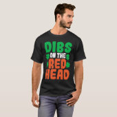 T-shirt Dibs On The Redhead Irish Shamrock St Patrick's Da (Devant entier)