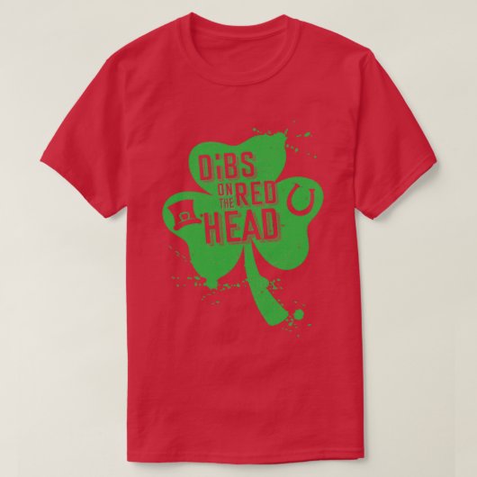 T-shirt Dibs Sur Le Jour de la Saint Patrick Redhead 2020 (Design devant)