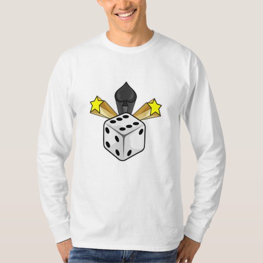 T-shirt Dice au Poker avec pique et étoiles (Devant)