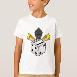 T-shirt Dice au Poker avec pique et étoiles