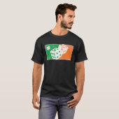 T-shirt Dice Game St Patrick's Day Irish Flag C Distressed (Devant entier)