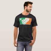 T-shirt Dice Game St Patrick's Day Irish Flag C Distressed (Devant entier)