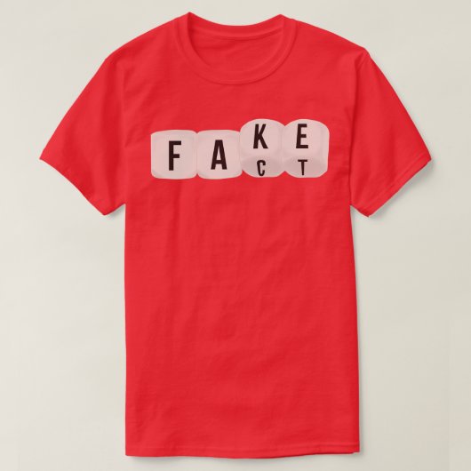T-shirt Dice Jeté fait et faux (Design devant)