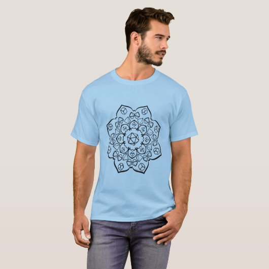 T-shirt Dice Mandala (Devant entier)