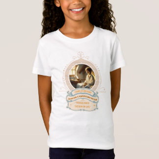 T-shirt Dickens Copperfield Citation Or Bleu