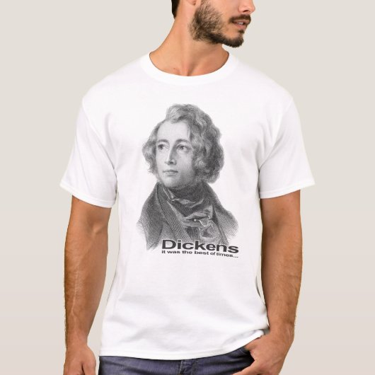 T-shirt Dickens-Meilleur des temps chemise-BW (Devant)
