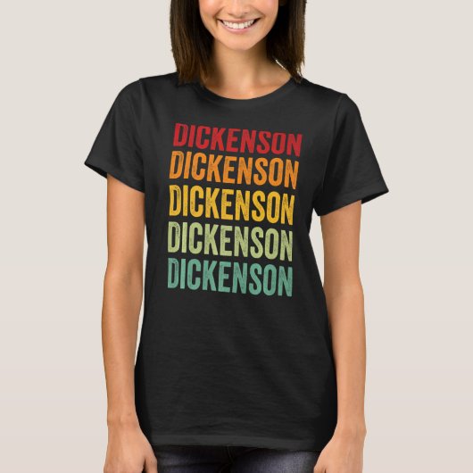 T-shirt Dickenson County Virginia Rainbow Text (Devant)
