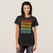 T-shirt Dickenson County Virginia Rainbow Text (Devant entier)