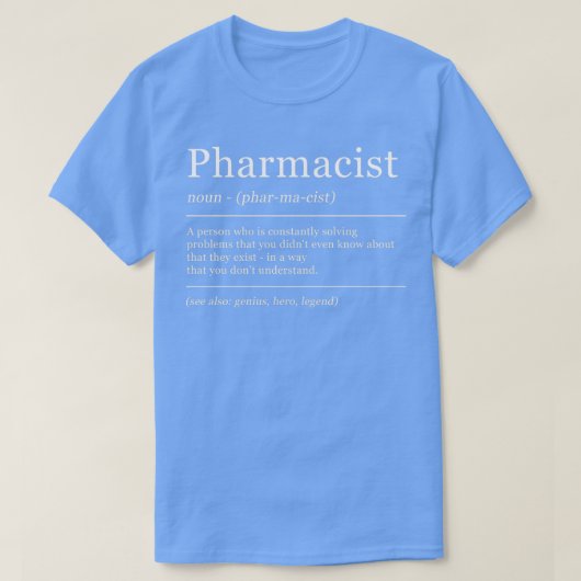 T-shirt Dictionary Pharmacist Pharmacy Definition 1 (Design devant)