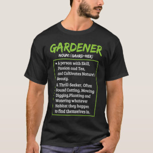 T-shirt Dictionnaire de jardinier Jardinier amateur Jardin