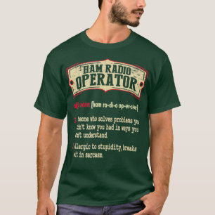 T-shirt Dictionnaire d'opérateur radio jambon Terme Sarca