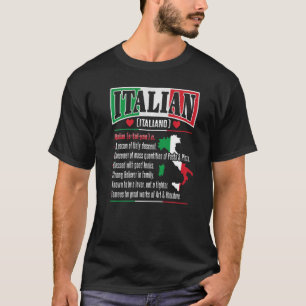 T-shirt Dictionnaire Italien Pour Une Italie