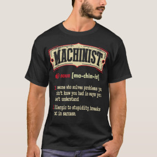T-shirt Dictionnaire Machiniste Terme Sarcastique