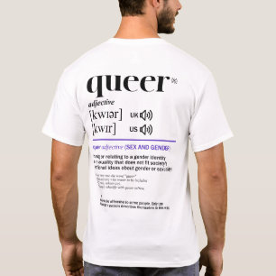 T-shirt Dictionnaire Queer, fierté non-binaire
