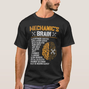 T-shirt Dictons de mécanicien Cerveau de mécanicien