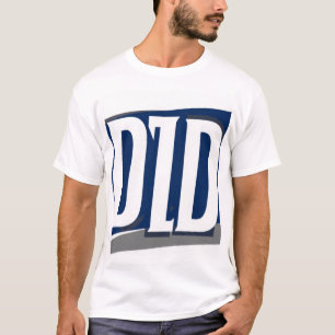 T-Shirt DID Typographie Gras Lettre Bleu Marine