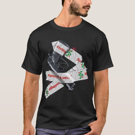 T-shirt Die Hard T-ShirtDie Hard - Gift Wrapped Gun (Devant)