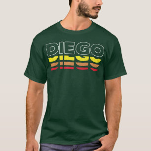 T-shirt Diego prénom drôle vintage coucher de soleil famil