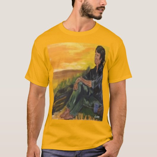 T-shirt: Diep in gedachten . T-shirt (Voorkant)