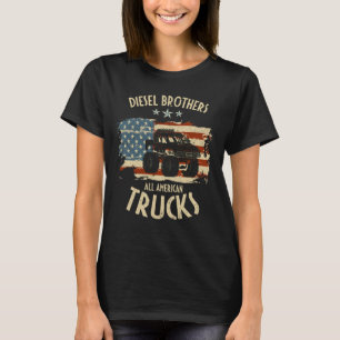 T-shirt Diesel Brothers Drapeau Tous les Américains Truck 