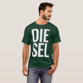 T-shirt Diesel Diesels à gros texte Camions Rouleau Charbo (Devant entier)