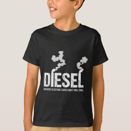T-shirt Diesel parce que l'électricité ne peut pas rouler (Devant)