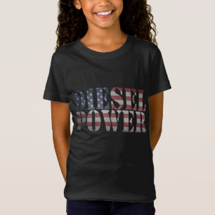T-Shirt Diesel Power American Flag - Truck Mechanic Gift